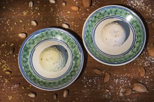 Semifreddo di Pistacchio, Semifreddo di Mandorla, Semifreddo Arancia e cioccolato inverso Bonajuto